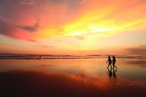 Sunset infront of Mandira Beach